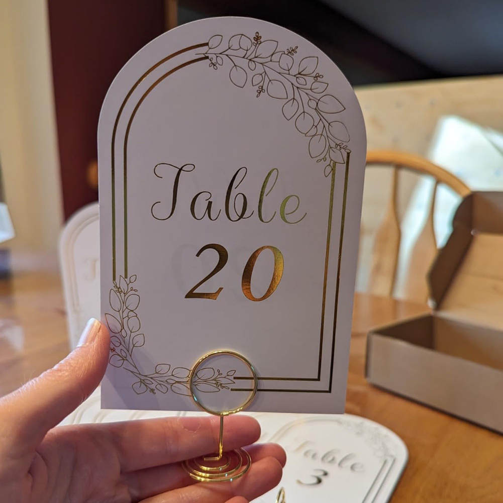 Table Number Gold - AT19 – numery stołów na wesele,