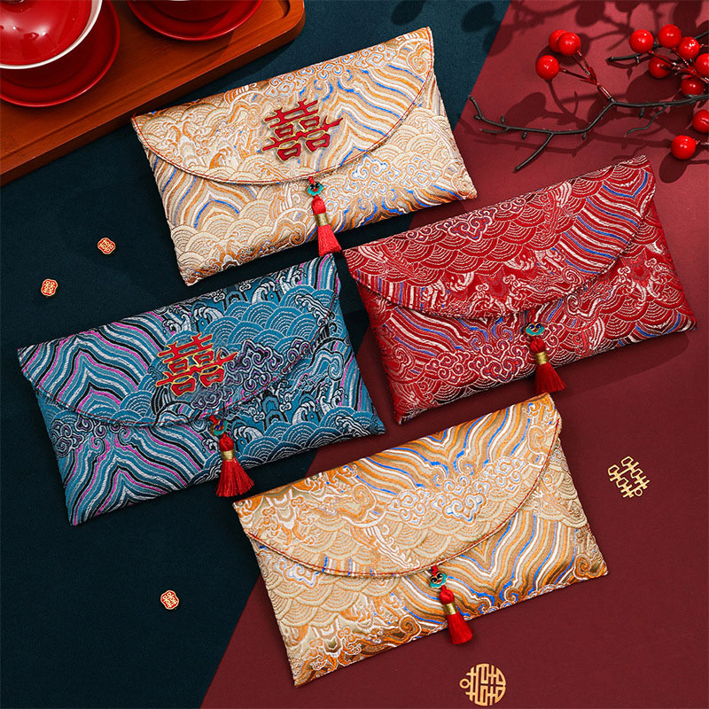 2 szt. Brokatowa tkanina hafto – Wedding Envelopes recenzja i cena