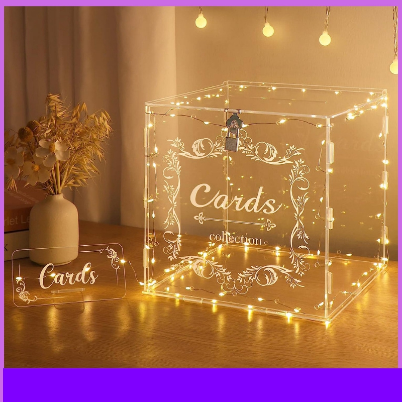 1 szt. Akrylowa Pudełko na Kar – Wedding Card Box recenzja i cena