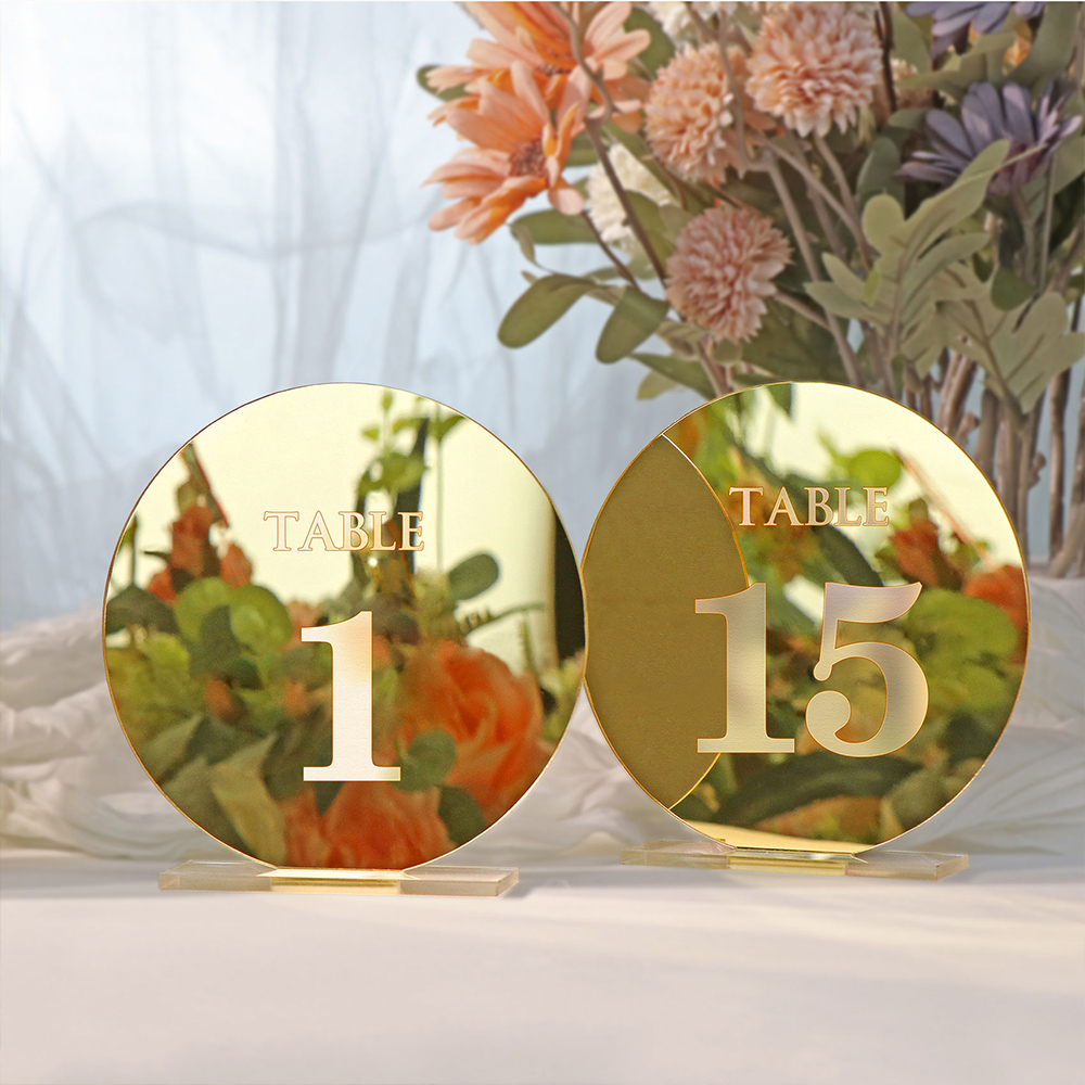 Akrylowy znak z numerem stół w – Table Number Gold recenzja i cena